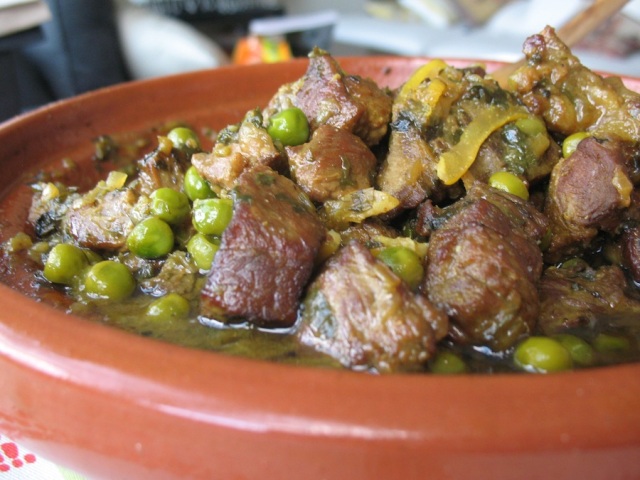 Today's tagine: Lamb and peas with preserved lemon